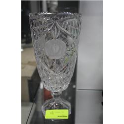 GLASS ROSE VASE