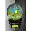 Image 1 : ART GLASS DOLPHIN SHPERE  W STAND