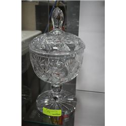 PINWHEEL CRYSTAL LIDDED DISH