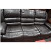 Image 3 : NEW BROWN LEATHER RECLINING SOFA W LOVE