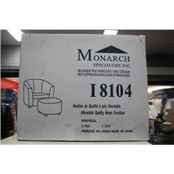 KIDS LEATHERETTE CHAIR WITH STOOL