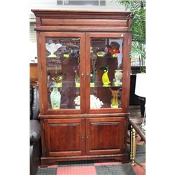 CHERRY WOOD DISPLAY CABINET