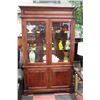 Image 1 : CHERRY WOOD DISPLAY CABINET