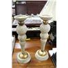 Image 1 : PAIR OF GOLD/CRACKLE FINISH CANDLE HOLDERS