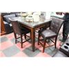 Image 1 : GRANITE DINING ROOM TABLE WITH 4 LEATHER