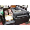 Image 1 : NEW BLACK LEATHER L SHAPE SECTIONAL