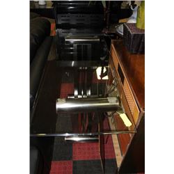 ESTATE METAL AND GLASS SOFA TABLE