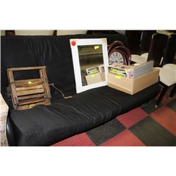 BLACK METAL FRAMED FUTON