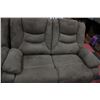Image 2 : MICROFIBRE RECLINING SOFA W LOVE SEAT (SMALL TEAR