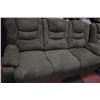 Image 3 : MICROFIBRE RECLINING SOFA W LOVE SEAT (SMALL TEAR