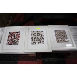 SET OF 3 SHOWHOME FRAMED PICTURES