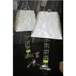 CRYSTAL LIVING ROOM LAMPS WITH SHADES