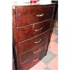 Image 1 : 5 DRAWER WOOD CHEST OF DRAWERS (STAIN ON TOP)