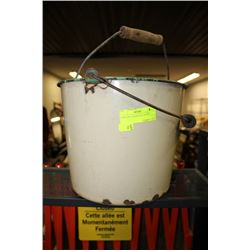 2 VINTAGE ENAMEL BUCKETS