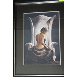 "HIS CHAIR" FRAMED PICTURE