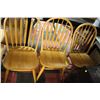 Image 1 : 3 WOOD ARROWBACK CHAIRS