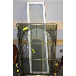 GLASS DOOR SLAB 22"W x 36"L & FROSTED GLASS WINDOW