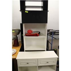 2 SHELVES W TV STAND/ SIDEBOARD ETC