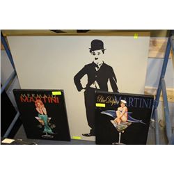 THREE CANVAS STYLE PICTURES