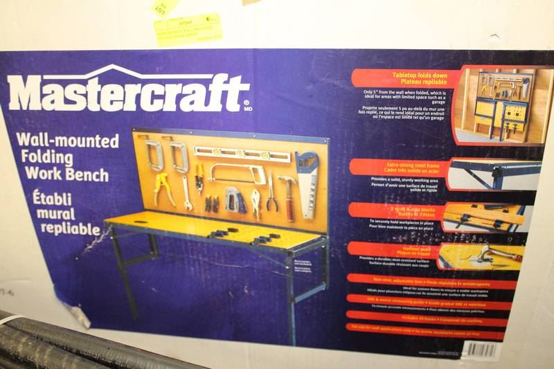 MASTERCRAFT WALL MOUNTED FOLDING WORK BENCH