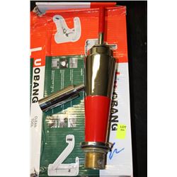 2157 RED AND STAINLESS BATHROOM FAUCET