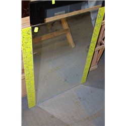 YELLOW TRIM BATHROOM MIRROR