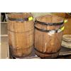 Image 1 : 2 VINTAGE 'GALVANIZED NAIL' BARRELS