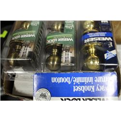 13 ASSORTED WEISER DOOR LOCKS