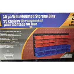 POWERFIST 30 PC WALL MOUNTED STORAGE BINS