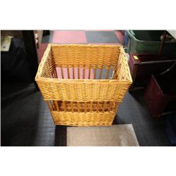ROLLING WICKER BASKET