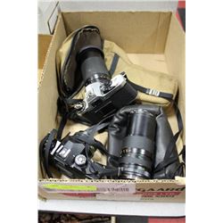 BOX W/ PENTAX & CHINON PROFESSIONAL