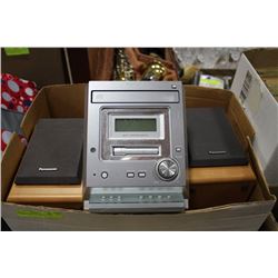BOX W/ PANASONIC BOOK SHELF STEREO - CD,