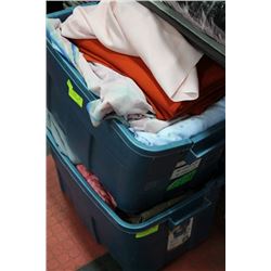 2 BINS OF ASSORTED FABRIC
