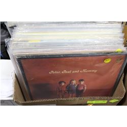 BOX OF RECORDS INCLUDES APRIL WINE, WALT DISNEY,