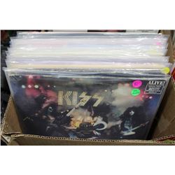 BOX OF RECORDS INCLUDES KISS, PAUL SIMON, TRIBUTE