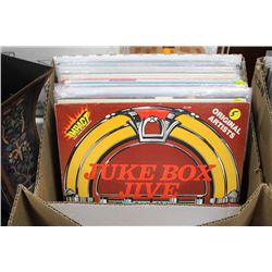 BOX OF RECORDS INCLUDES - ABBA, SUPERTRAMP, MICK