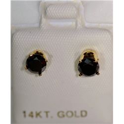 14K GOLD BLACK DIAMOND(0.96CT) EARRINGS