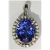 Image 1 : 14K WHITE GOLD TANZANITE(1.92CT) & 25 SIDE