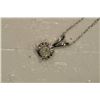 Image 2 : 14K WHITE GOLD DIAMOND(0.15CT) PENDANT NECKLACE