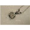 Image 3 : 14K WHITE GOLD DIAMOND(0.15CT) PENDANT NECKLACE