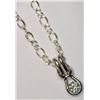 Image 1 : STERLING SILVER DIAMOND(0.16CT) PENDANT NECKLACE