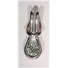 Image 3 : STERLING SILVER DIAMOND(0.16CT) PENDANT NECKLACE
