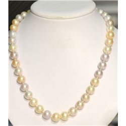 14K WHITE GOLD CLASP FRESHWATER PEARL NECKLACE
