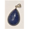 Image 2 : 14K WHITE GOLD SAPPHIRE(8.8CT) & DIAMOND PENDANT