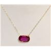 Image 1 : 14K GOLD RUBY(4.3CT) PENDANT NECKLACE