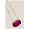 Image 2 : 14K GOLD RUBY(4.3CT) PENDANT NECKLACE