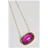 Image 3 : 14K GOLD RUBY(4.3CT) PENDANT NECKLACE