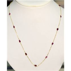 10K GOLD RUBY(3.7CT) NECKLACE