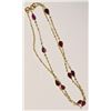 Image 2 : 10K GOLD RUBY(3.7CT) NECKLACE