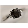 Image 2 : 14K WHITE GOLD BLACK DIAMOND(1.2CT) & WHITE